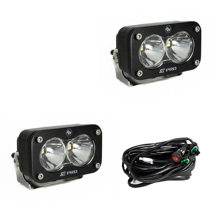 Baja Designs S2 PRO BLACK LED AUXILIARY LIGHT POD PAIR - UNIVERSAL