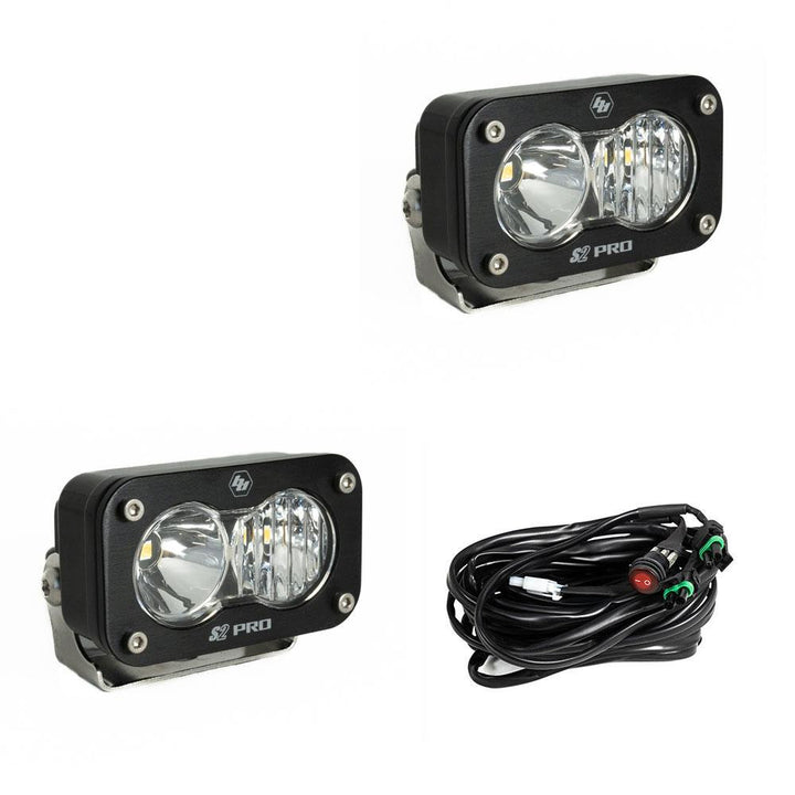 Baja Designs S2 PRO BLACK LED AUXILIARY LIGHT POD PAIR - UNIVERSAL