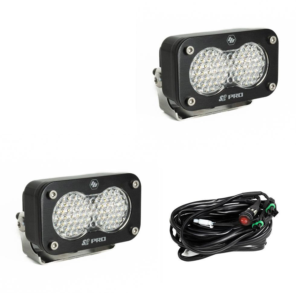 Baja Designs S2 PRO BLACK LED AUXILIARY LIGHT POD PAIR - UNIVERSAL