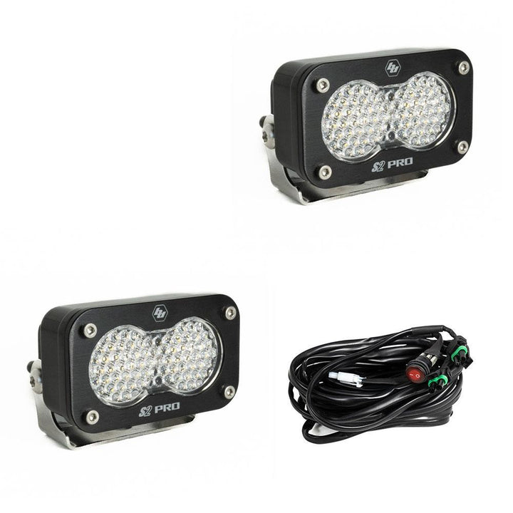 Baja Designs S2 PRO BLACK LED AUXILIARY LIGHT POD PAIR - UNIVERSAL
