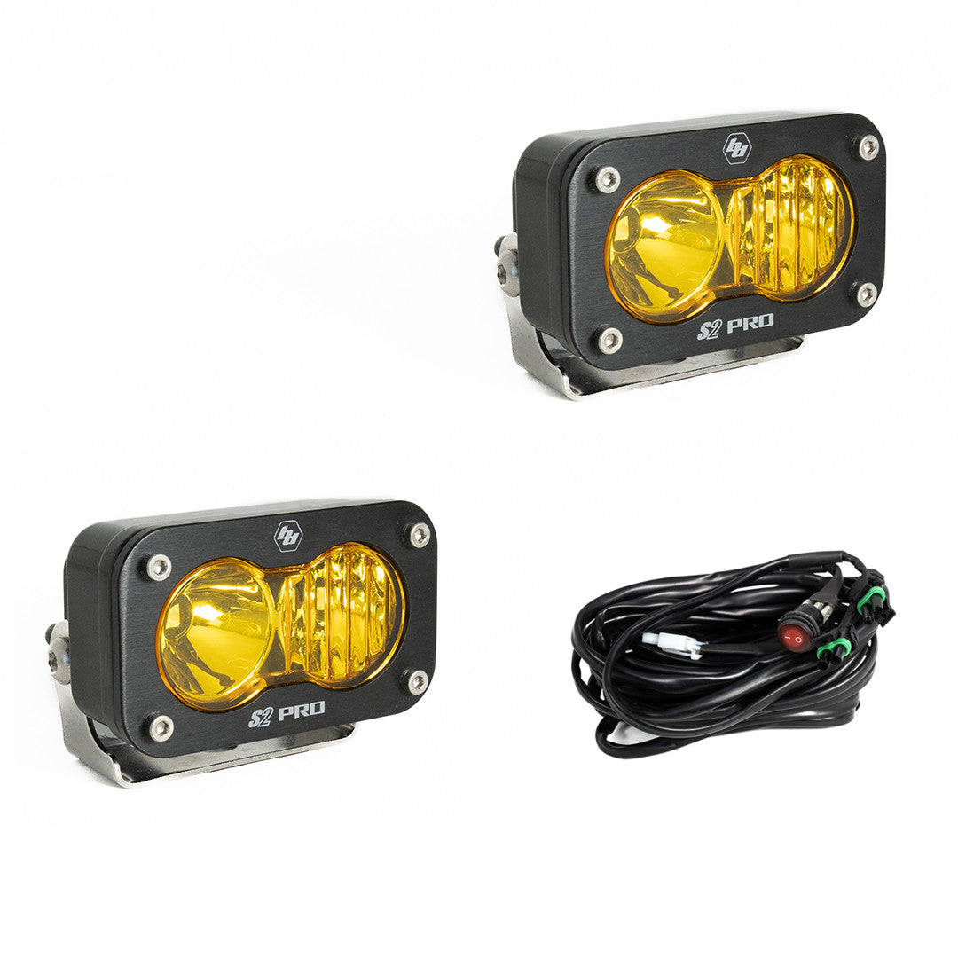 Baja Designs S2 PRO BLACK LED AUXILIARY LIGHT POD PAIR - UNIVERSAL