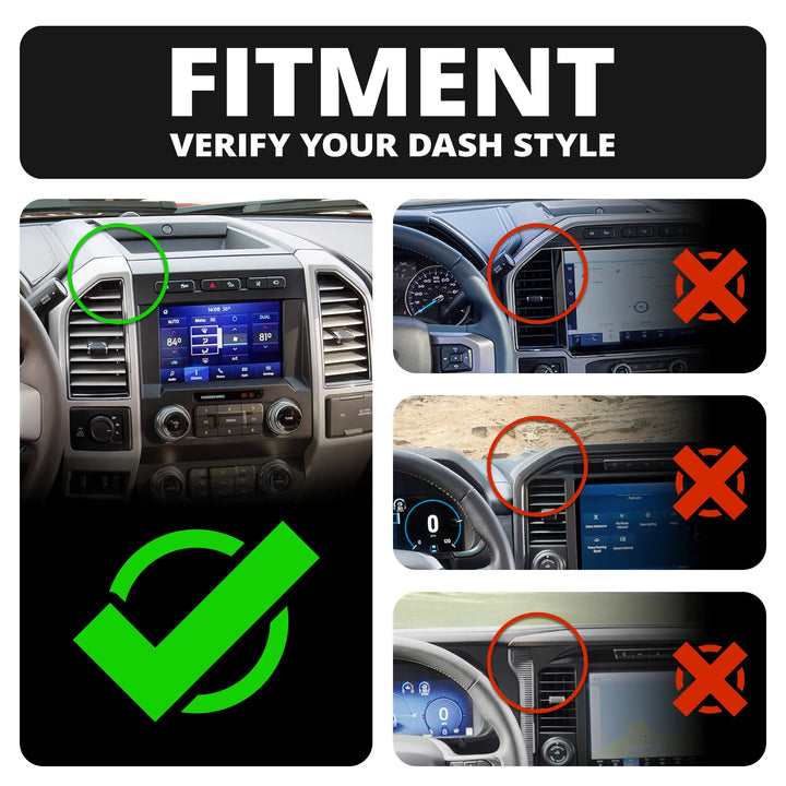 TRAXX™ - Slim Track Dash Bracket With Dual MagSafe Phone Mounts | ‘15-‘20 Ford F-150, ‘17-‘22 Super Duty, ‘18-‘21 Expedition (See Compatibility Info For Year/Trim Details)