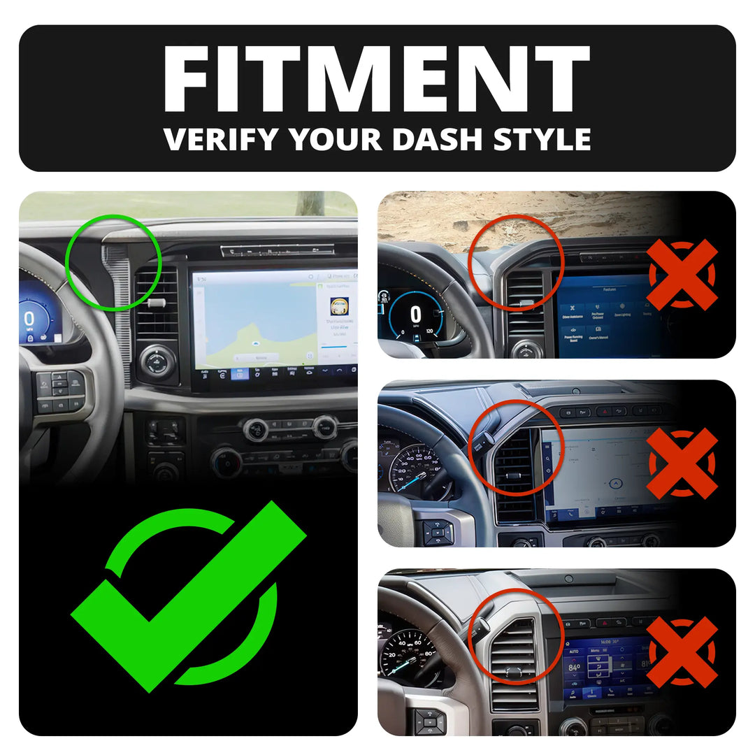 TRAXX™ - Slim Track Dash Bracket With 20LITE Phone Mount | Telescoping Arm | 2024-2026 Ford F-150 (See Compatibility Info For Specific Year/Trim Fitment Details)