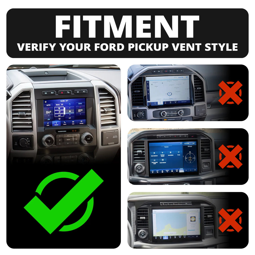 LINK™ Vent Mount Bracket With MagSafe Charging Phone Holder | Choose Your Arm Length | ‘15-‘20 Ford F-150, ‘17-‘22 Super Duty, ‘18-‘21 Expedition (See Compatibility Info For Year/Trim Details)
