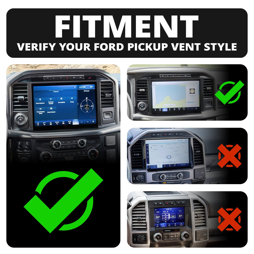 LINK™ Vent Mount Bracket With MagSafe (Non-Charging) Phone Holder | Choose Your Arm Length | 2021-2026 Ford F-150/Raptor & 2023-2026 Ford Super Duty