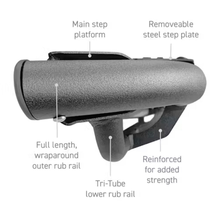 GO RHINO DT4425T DOMINATOR XTREME DT SIDE STEPS WITH ROCKER PANEL MOUNTING BRACKET KIT
