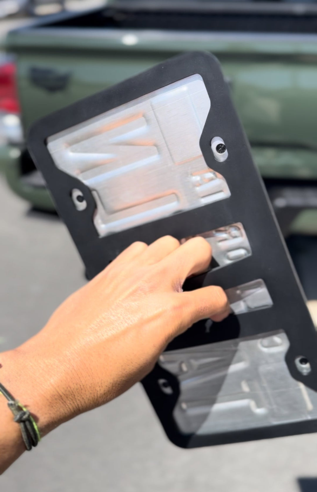 Tactilian Two-Tone Silicone Topographic License Plate Frame - Anti-Rattle, Anti-Scratch Plate Wrap
