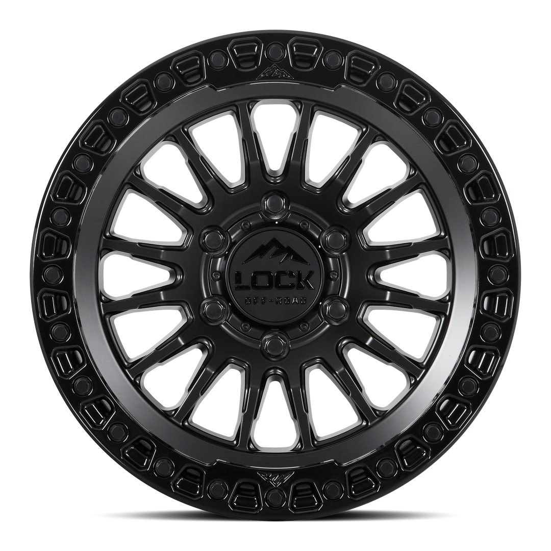 GRIT- MATTE BLACK W GLOSS BLACK RING