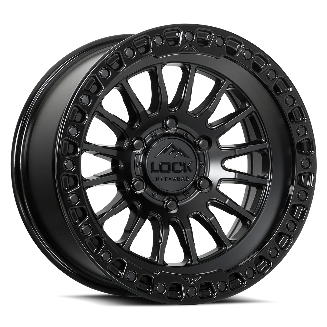 GRIT- MATTE BLACK W GLOSS BLACK RING