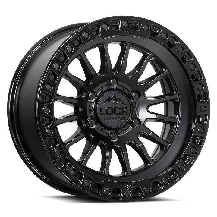 GRIT- MATTE BLACK W GLOSS BLACK RING
