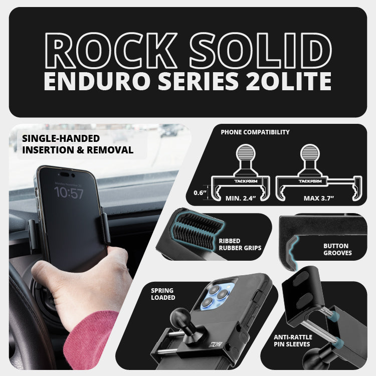 Tackform LINK™ Vent Mount Bracket With 20LITE Phone Holder | Choose Your Arm Length for Tacoma (2016-2023) & Tundra (2014-2021)