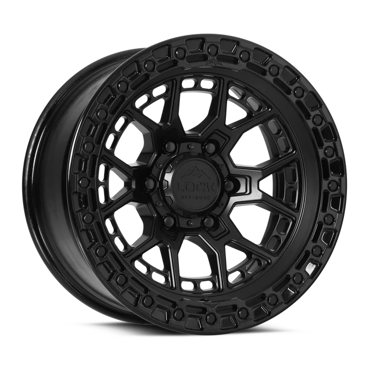 Lock Off-road Commando Matte Black with black gloss lip 17x9 +0 6x139.7