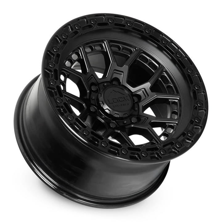 Lock Off-road Commando Matte Black with black gloss lip 17x9 +0 6x139.7