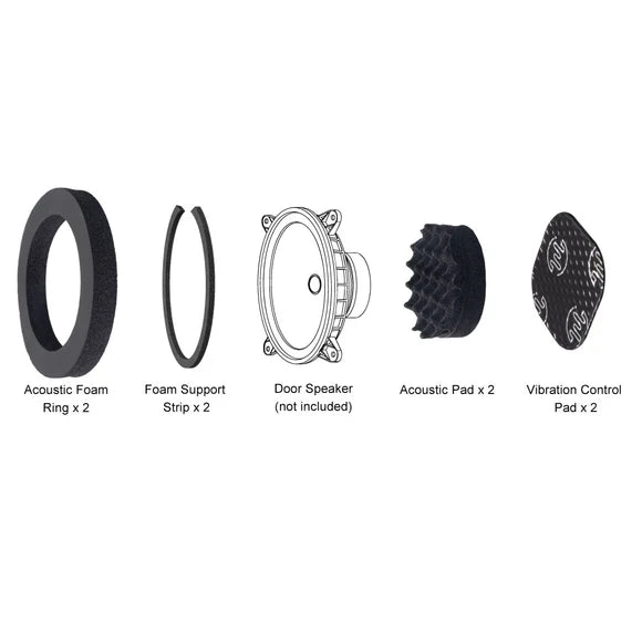 Beat-Sonic DMS-SP302 Door Speaker Acoustic Foam Kit - Universal 9x8 in.
