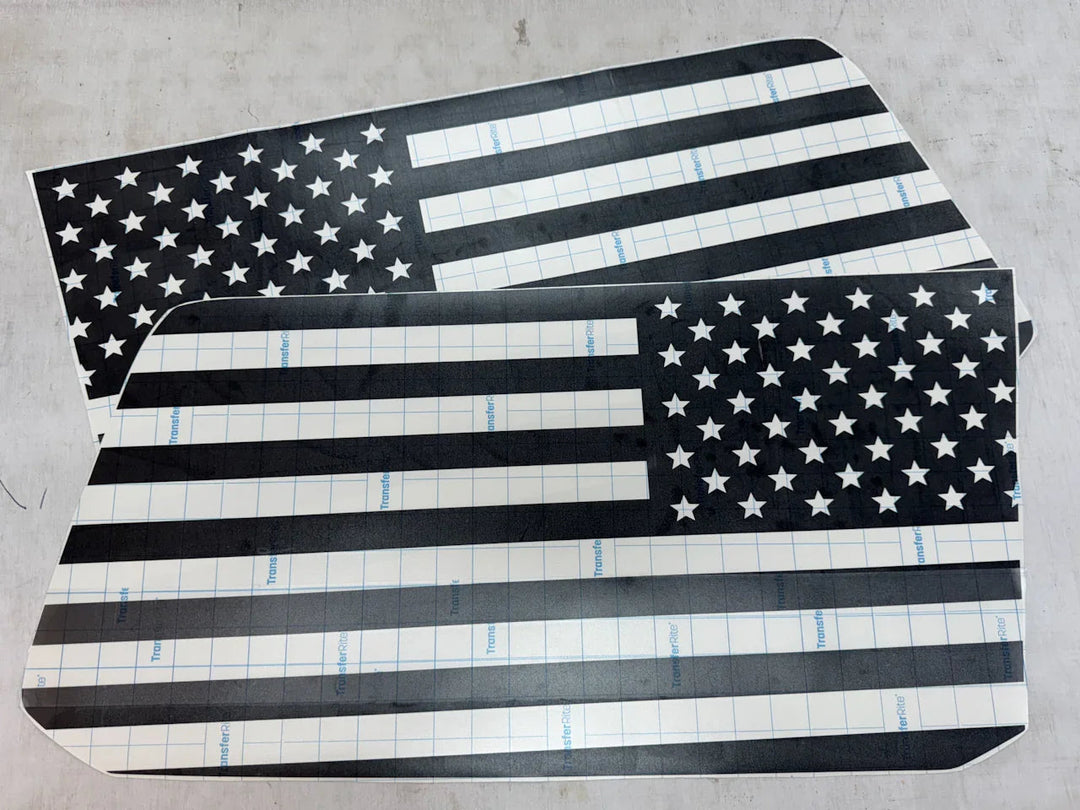 American Flag Rear Window Overlays - 2024+ Land Cruiser