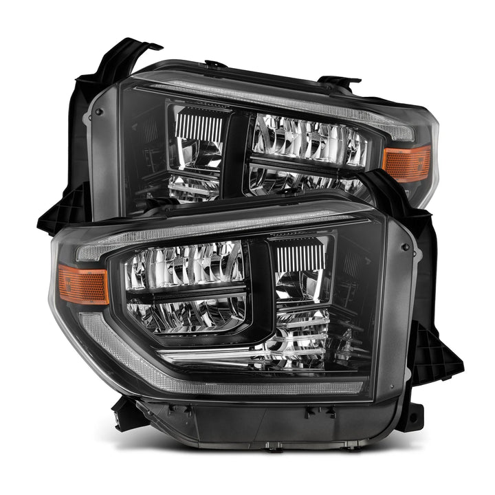 Alpharex 14-21 Toyota Tundra MK II LUXX-Series LED Crystal Headlights Alpha-Black
