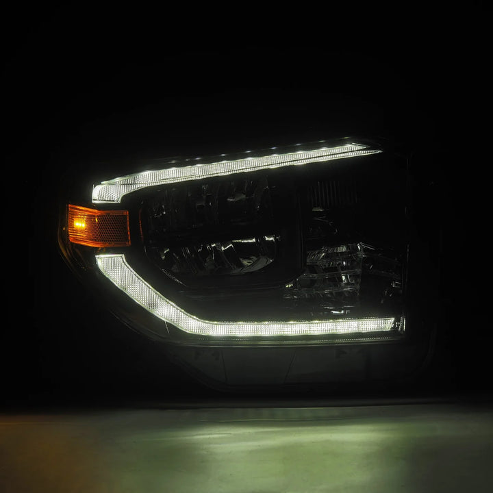 Alpharex 14-21 Toyota Tundra MK II LUXX-Series LED Crystal Headlights Alpha-Black
