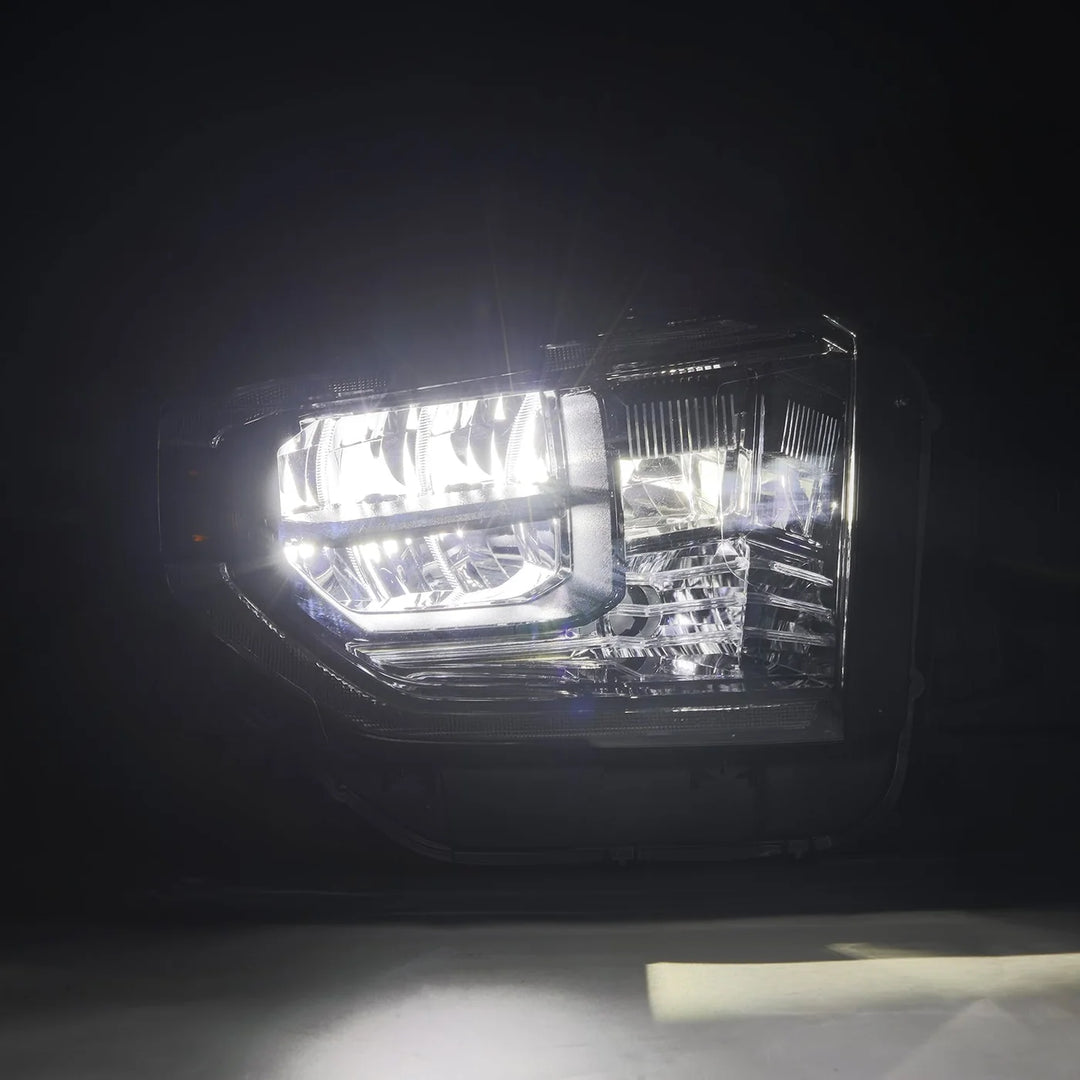 Alpharex 14-21 Toyota Tundra MK II LUXX-Series LED Crystal Headlights Alpha-Black
