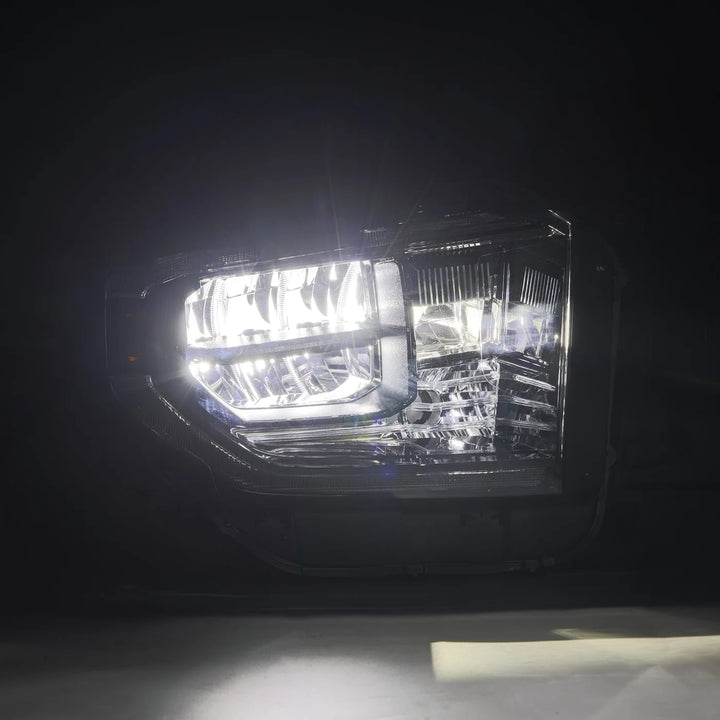 Alpharex 14-21 Toyota Tundra MK II LUXX-Series LED Crystal Headlights Alpha-Black