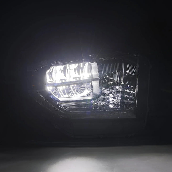 Alpharex 14-21 Toyota Tundra MK II LUXX-Series LED Crystal Headlights Alpha-Black