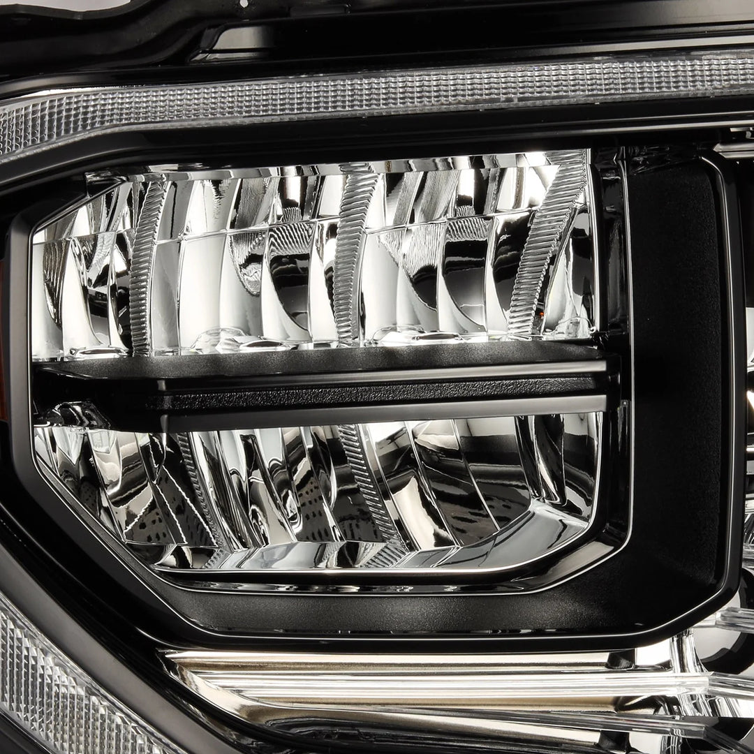 Alpharex 14-21 Toyota Tundra MK II LUXX-Series LED Crystal Headlights Alpha-Black