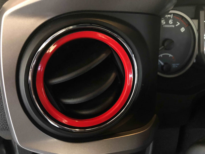 TVD Vinyl Decals Premium Cast Vinyl Decals Inner AC Vent Rings x4 for Tacoma (2016-2023)