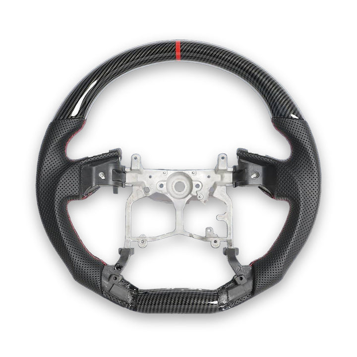 Yota Wolf Carbon Fiber Steering Wheel Red Center Line With Red Stitching for Tacoma (2012-2023), 4Runner (2010-2024) & Tundra (2014-2021)