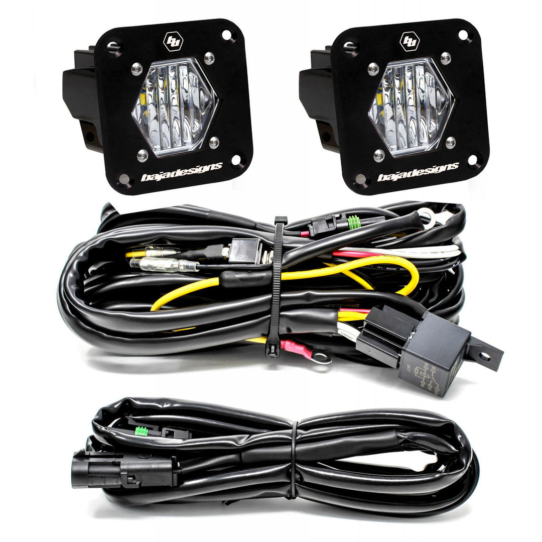 Baja Designs S1 BLACK FLUSH MOUNT LED LIGHT POD REVERSE KIT - UNIVERSAL