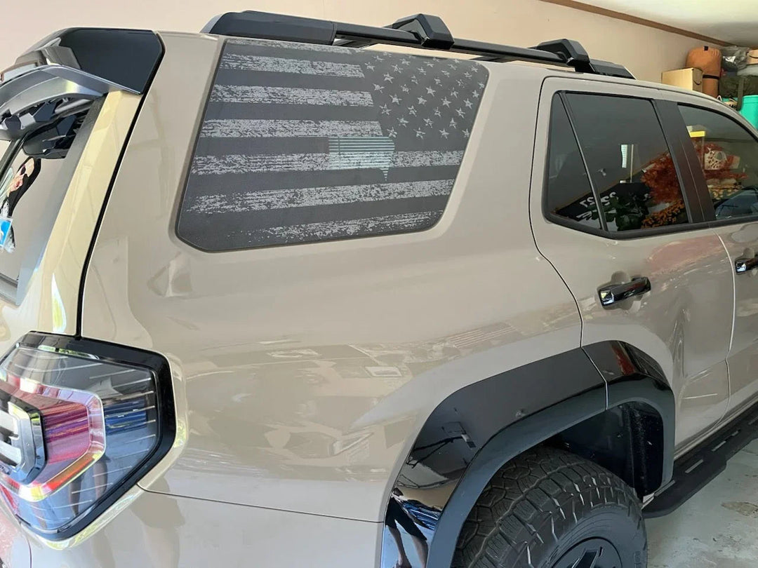 American Flag Rear Window Overlays V2 (Perforated) - 2025+ 4Runner