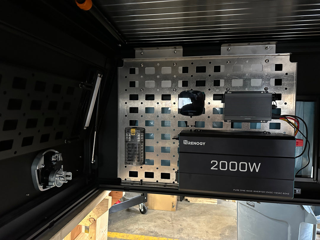 Front Molle Panel – Mount Controllers, Inverters & Organize Gear in Your Truck or Canopy Camper
