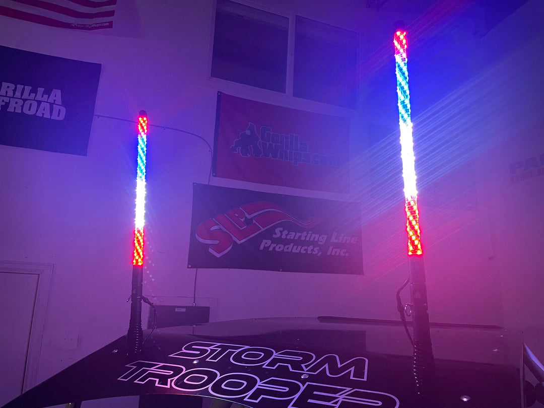 2' LED Whip Elite HD Pair Magnetic Mount