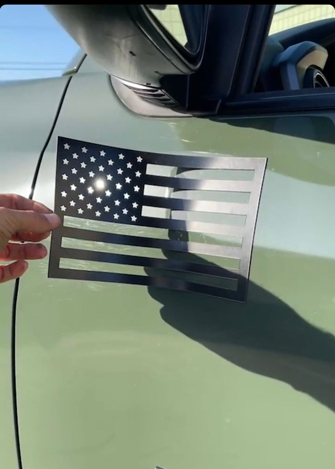 Tactilian American Flag Vehicle Magnets - Black (Best-Seller)