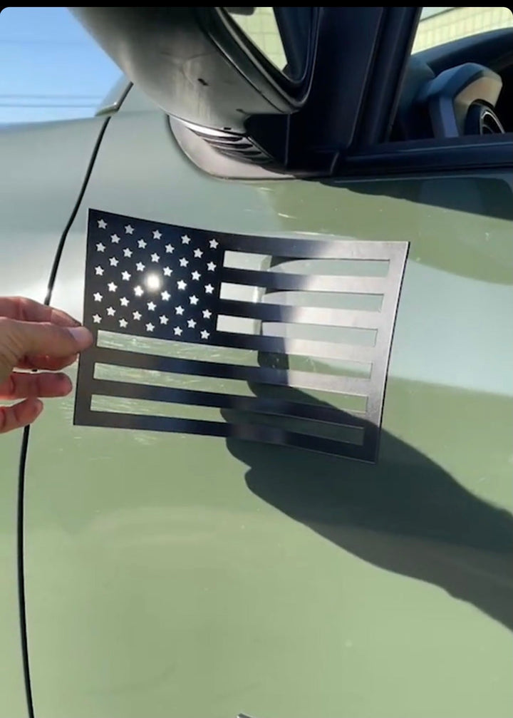 Tactilian American Flag Vehicle Magnets - Black (Best-Seller)