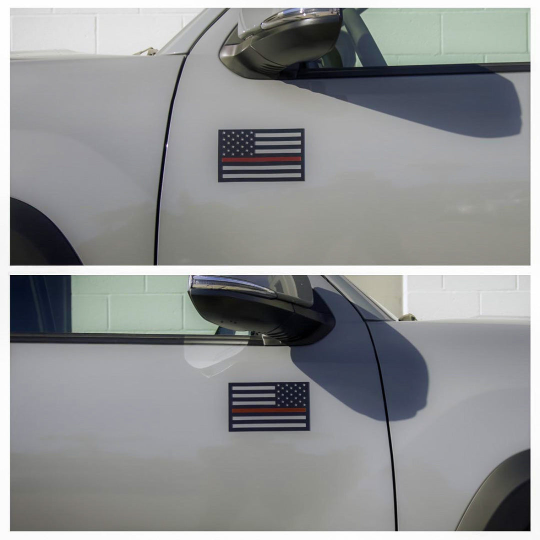 Tactilian American Flag Vehicle Magnets - Black (Best-Seller)