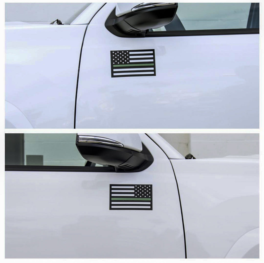 Tactilian American Flag Vehicle Magnets - Black (Best-Seller)