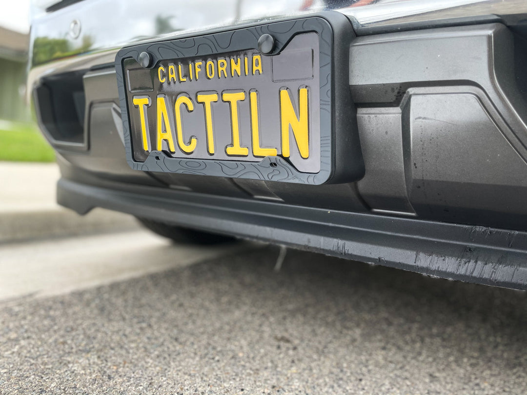 Tactilian SILICONE TOPOGRAPHY LICENSE PLATE FRAME - ANTI-RATTLE, ANTI-SCRATCH