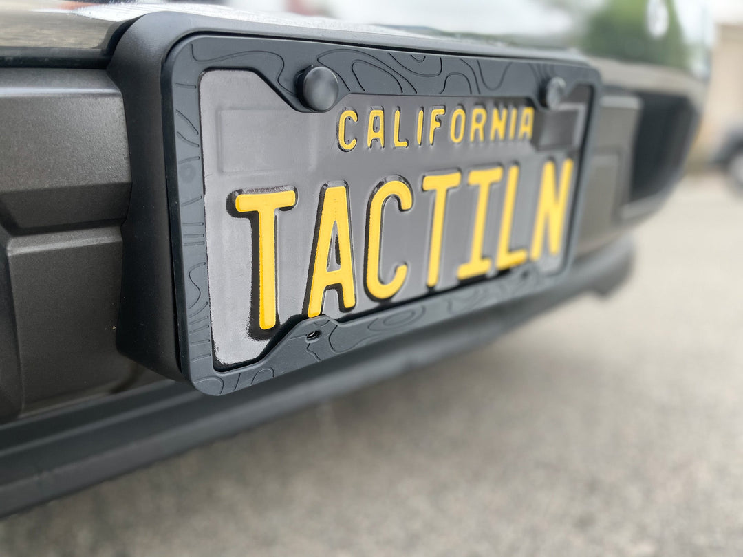 Tactilian SILICONE TOPOGRAPHY LICENSE PLATE FRAME - ANTI-RATTLE, ANTI-SCRATCH