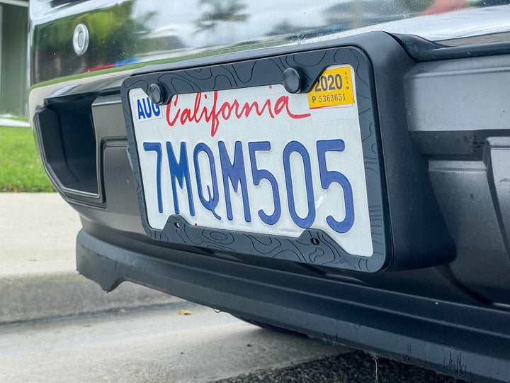 Tactilian SILICONE TOPOGRAPHY LICENSE PLATE FRAME - ANTI-RATTLE, ANTI-SCRATCH
