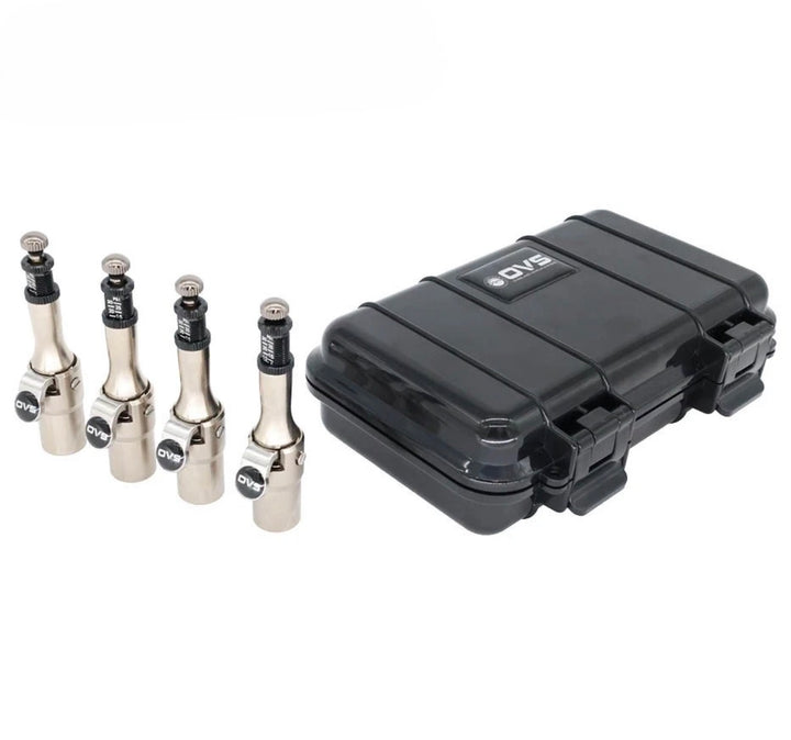 OVS Rapid Tire Deflators - 4 Piece Aluminum Adjustable Kit (5-30 PSI) With Storage Case