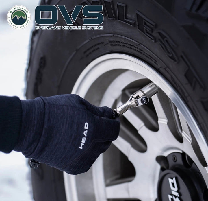 OVS Rapid Tire Deflators - 4 Piece Aluminum Adjustable Kit (5-30 PSI) With Storage Case