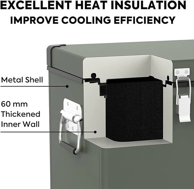 ICE CO VL60 Dual Zone Metal Freezer with Cover 60LT