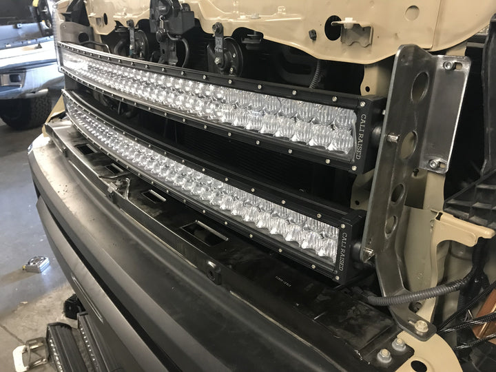 Cali Raised LED 42" Hidden Grille Curved LED Light Bar Mounting Brackets for Tundra (2014-2021)