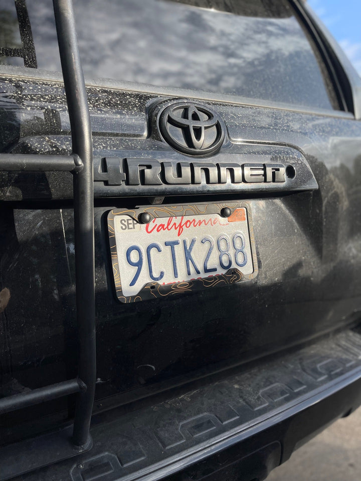Tactilian Two-Tone Silicone Topographic License Plate Frame - Anti-Rattle, Anti-Scratch Plate Wrap