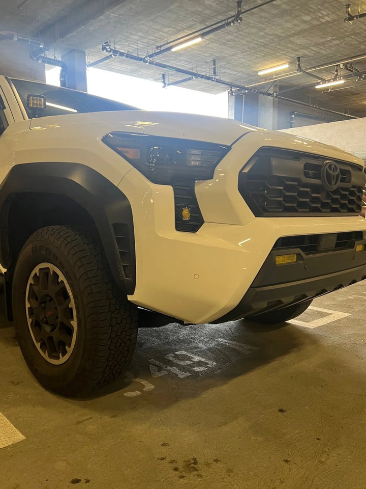 Baja 686 Industries LLC S1 Led vent cover (Gloss Black) + Baja Design S1 Auxiliary Ligh POD Pair for Tacoma (2024+)