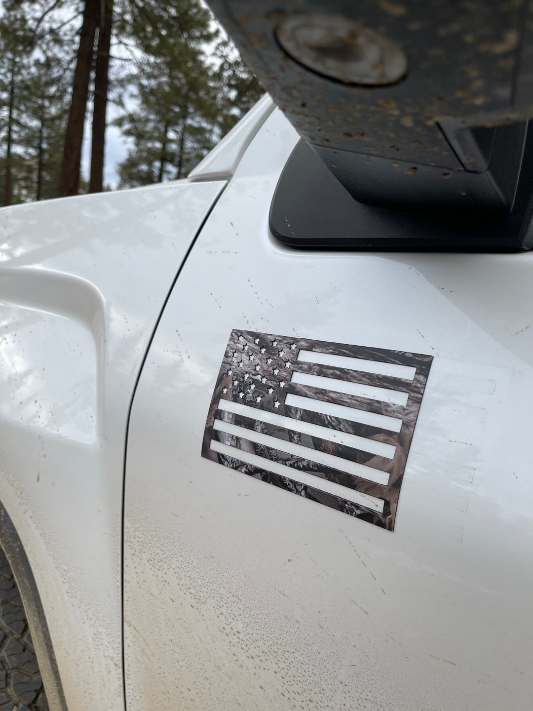 Tactilian Woodland Ghost Camo American Flag Magnets - Camouflage