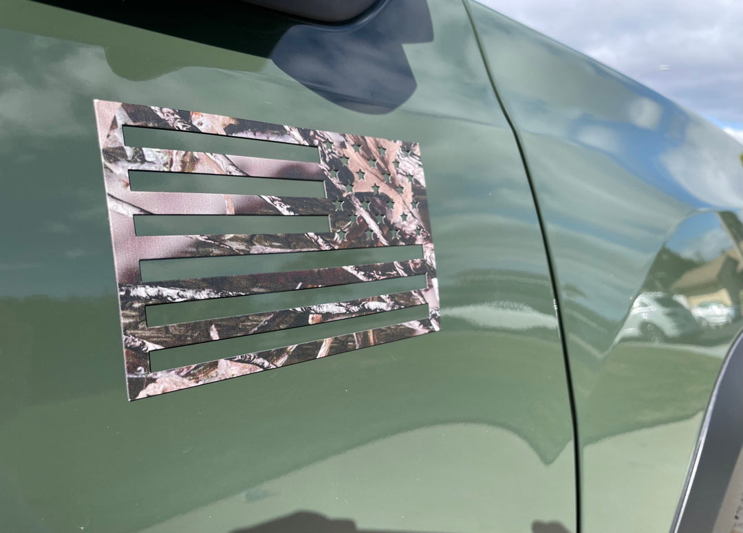 Tactilian Woodland Ghost Camo American Flag Magnets - Camouflage