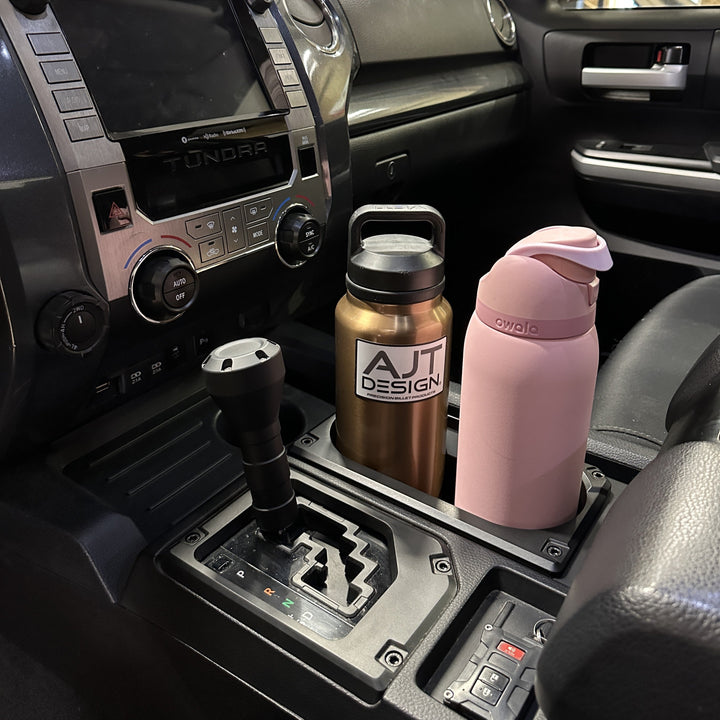 V2 Oversize Cup Holder + Shifter/Shift Gate Trim Rings (2014-2021 Tundra) - BLACK