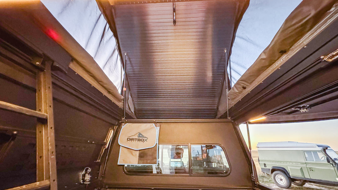 Dirtbox Canopy Camper – Modular Truck Camper Shell / Topper for Mid-Size & Full-Size Trucks (Tacoma, Tundra, F-150, Quatermaster, Ram, Silverado)