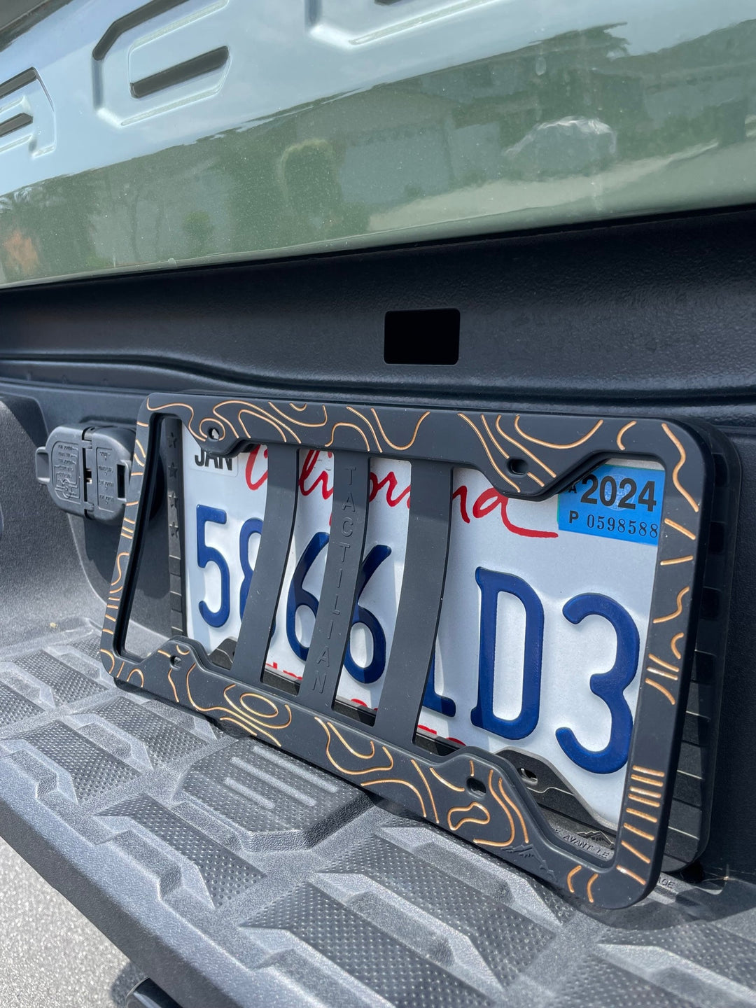 Tactilian Two-Tone Silicone Topographic License Plate Frame - Anti-Rattle, Anti-Scratch Plate Wrap