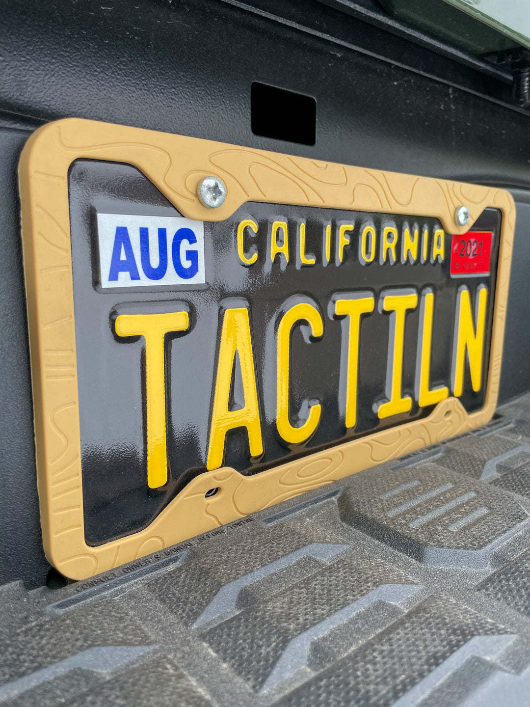 Tactilian SILICONE TOPOGRAPHY LICENSE PLATE FRAME - ANTI-RATTLE, ANTI-SCRATCH